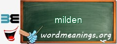 WordMeaning blackboard for milden